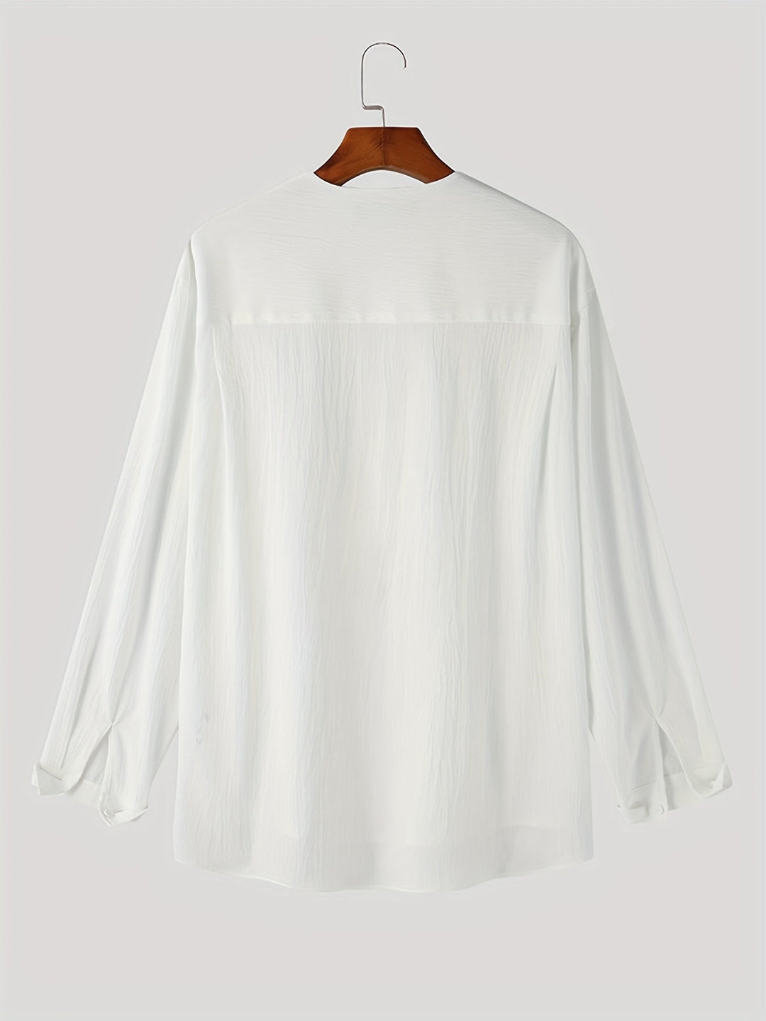 Collarless dekolt V koszula