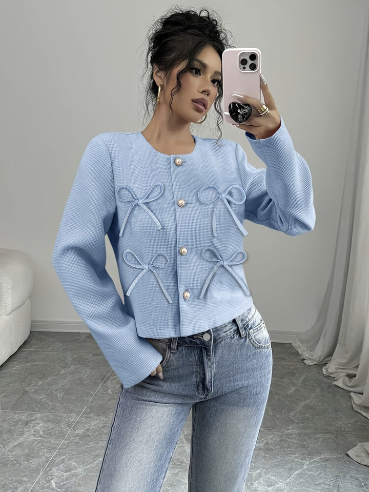 Bow-Detail Cropped kurtka