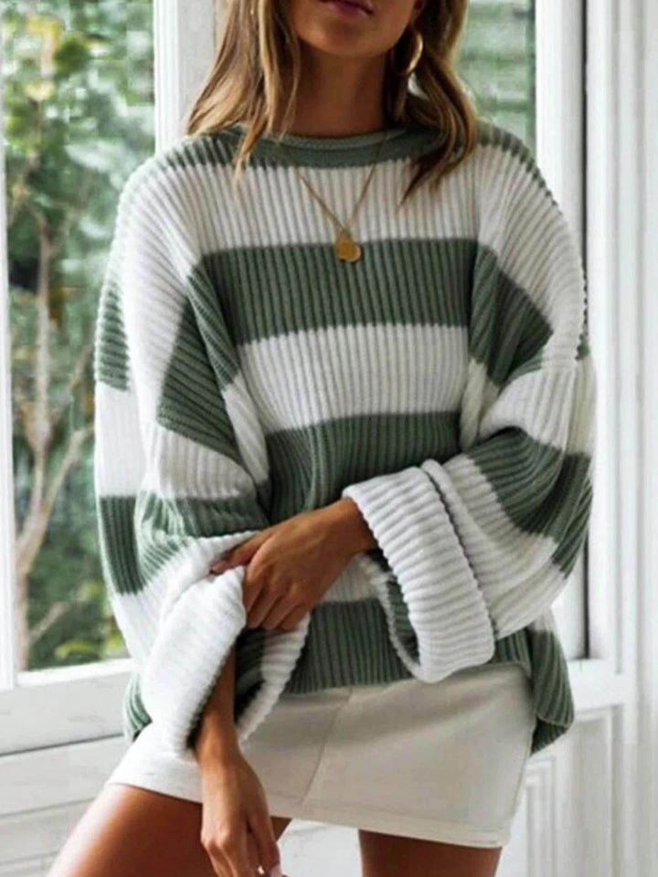 Swobodny Colorblock sweter