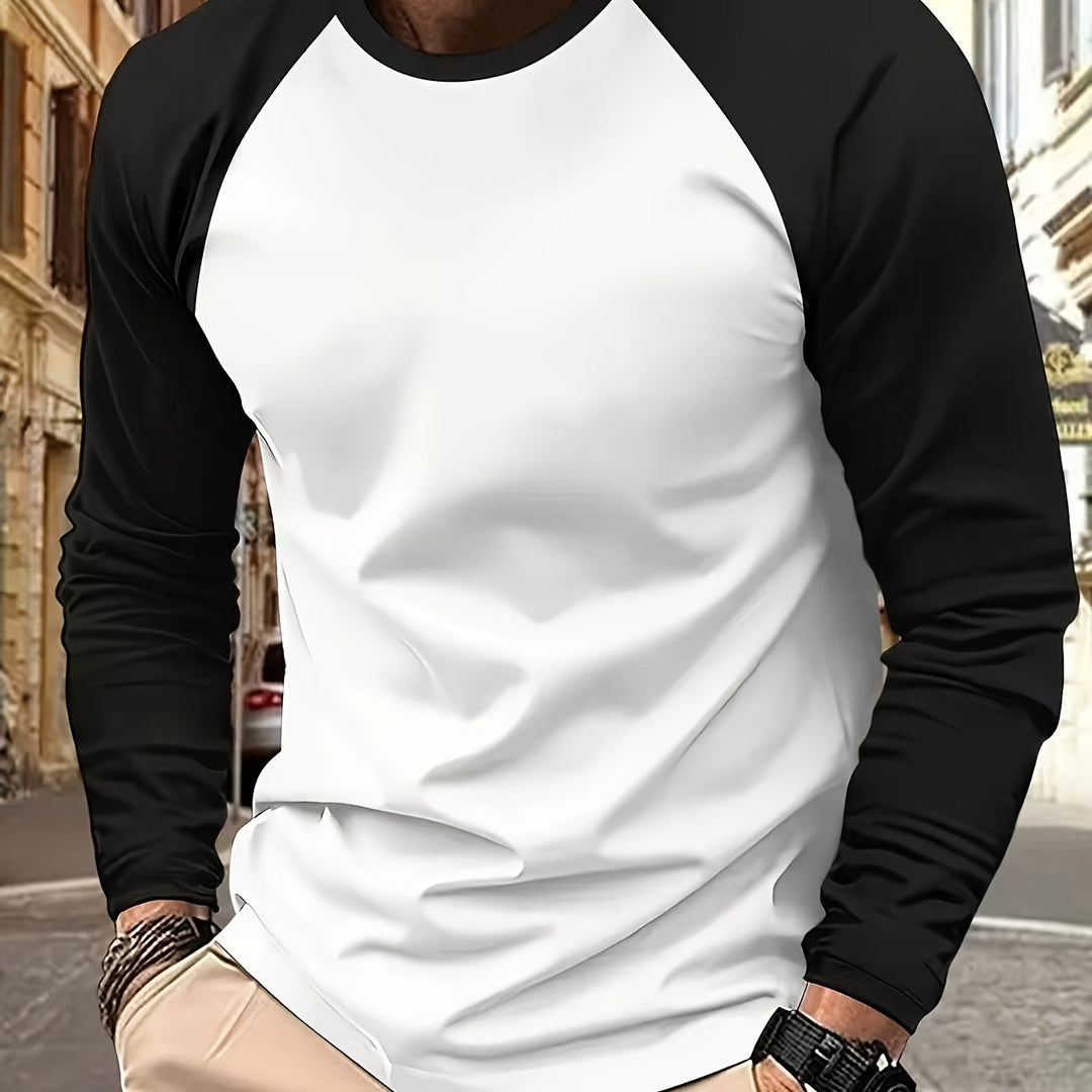Two-Tone Raglan długi-rękaw top