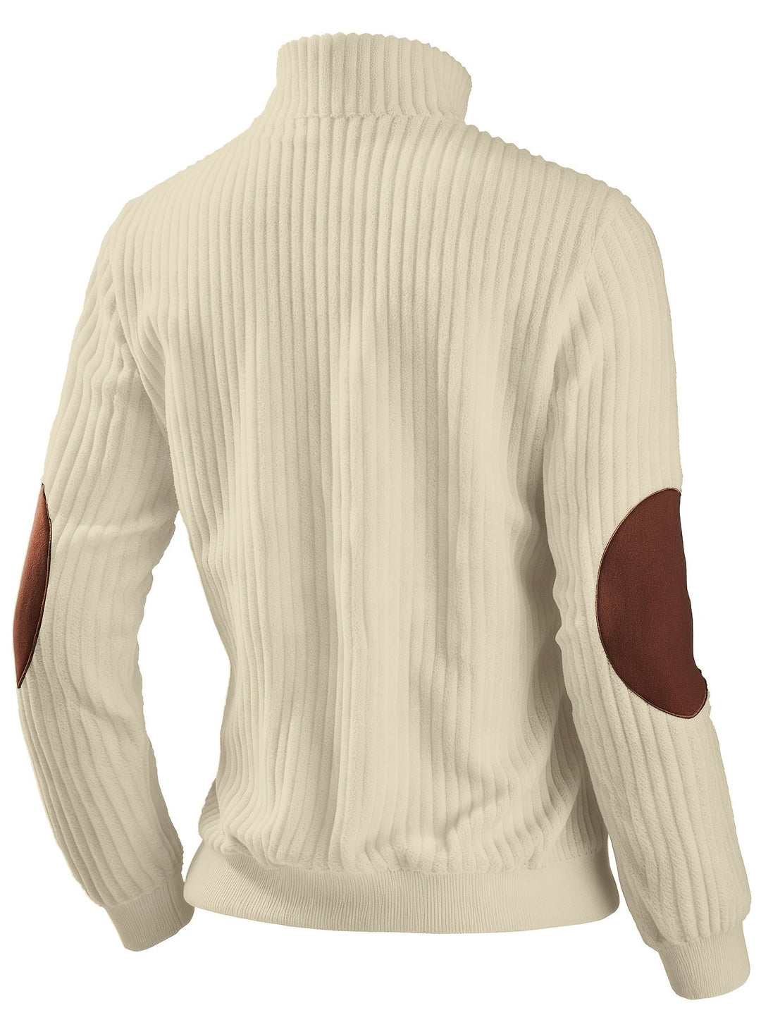 Prążkowany zamek 1/4 sweter