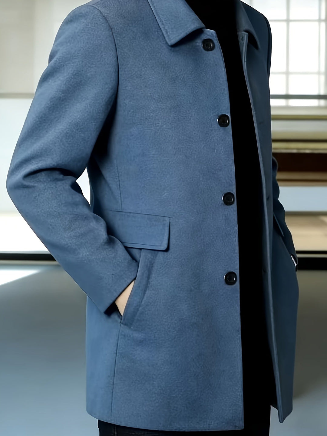 Elegancki Single-Breasted Overcoat