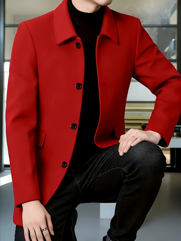 Elegancki Single-Breasted Overcoat