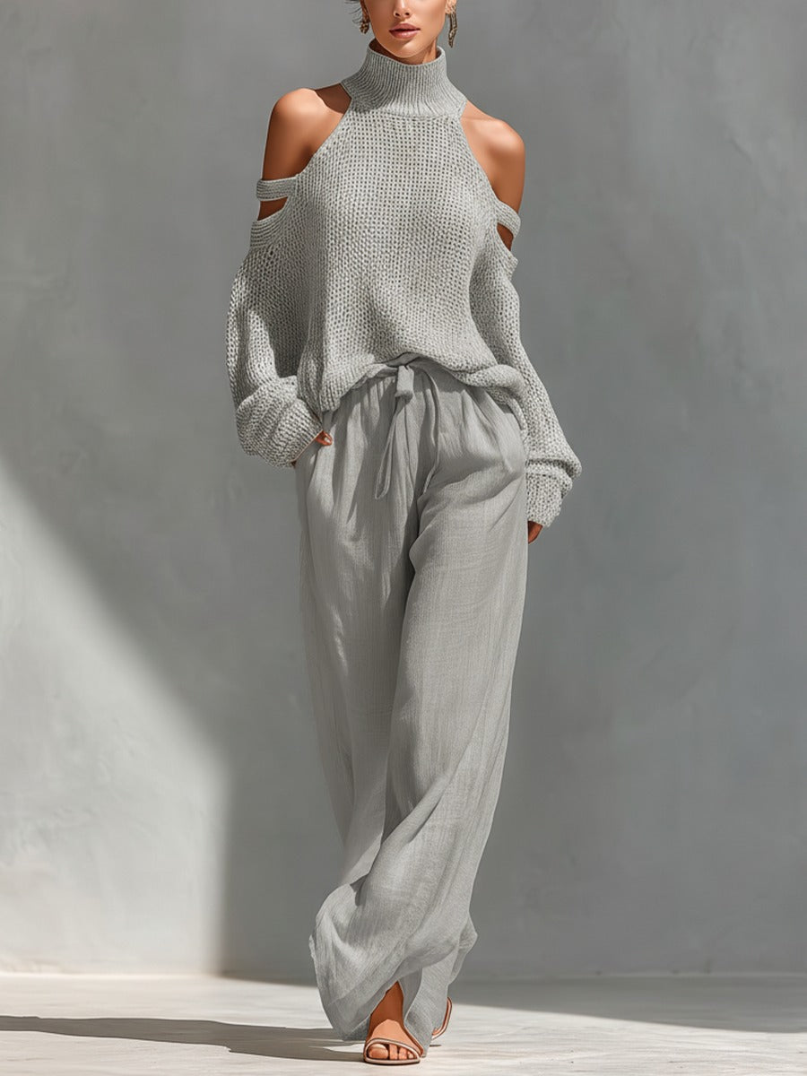 Cold-Shoulder dwuczęściowy zestaw