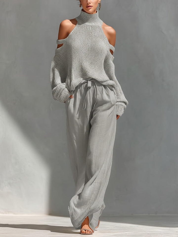 Cold-Shoulder dwuczęściowy zestaw