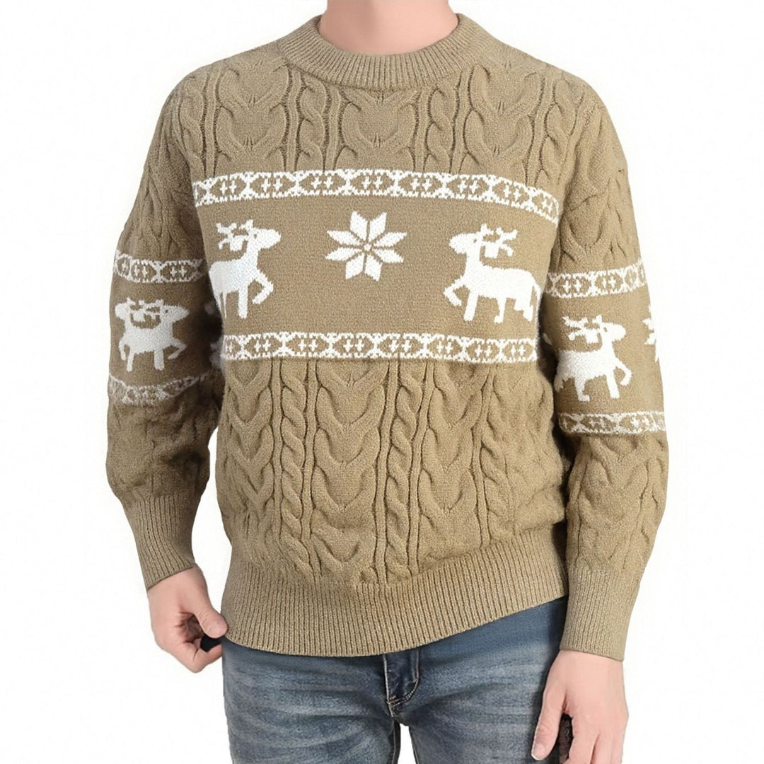 Męski sweter świąteczny z reniferem