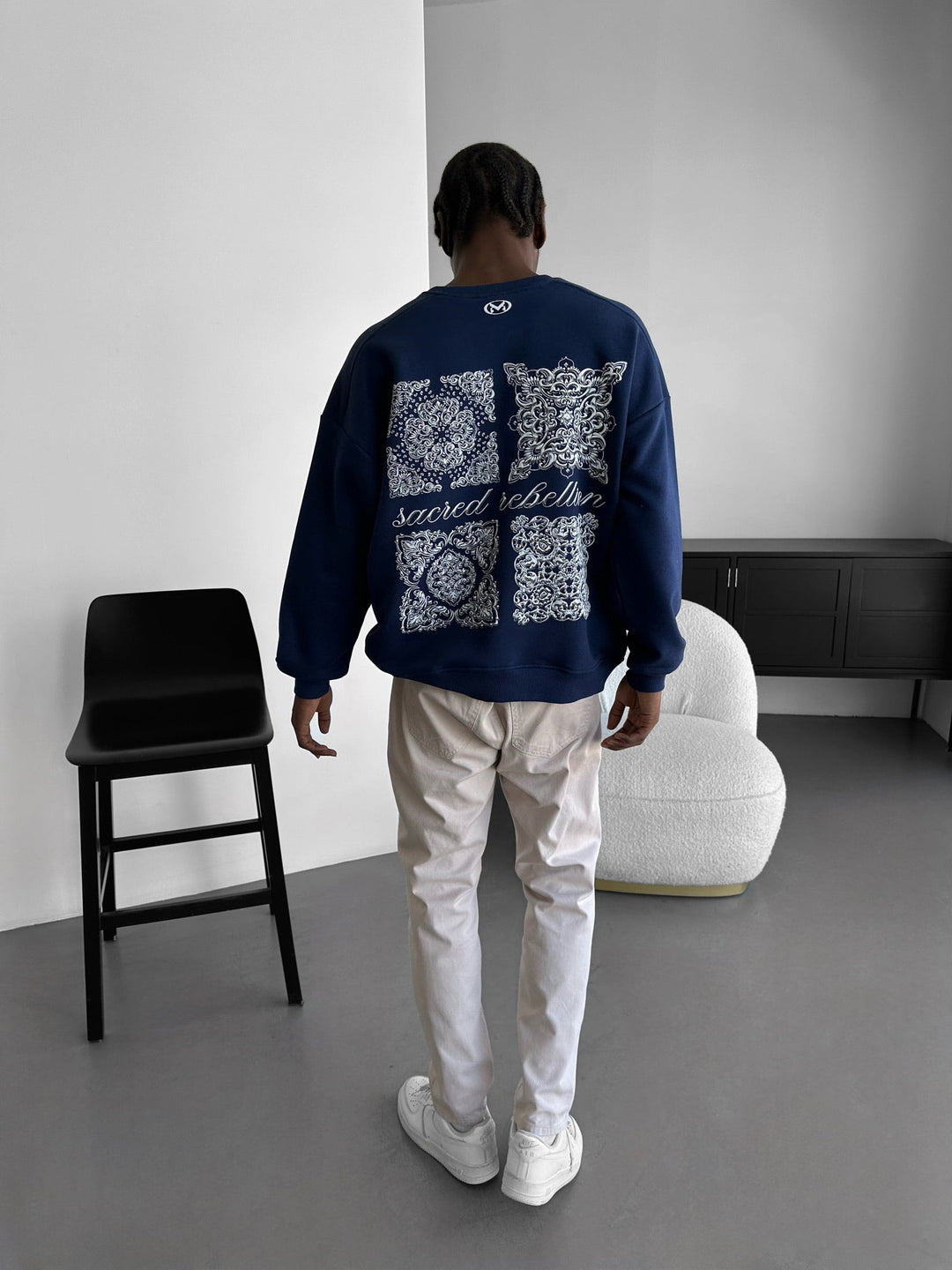 Sweter Oversize Sacred Rebellion - Granatowy