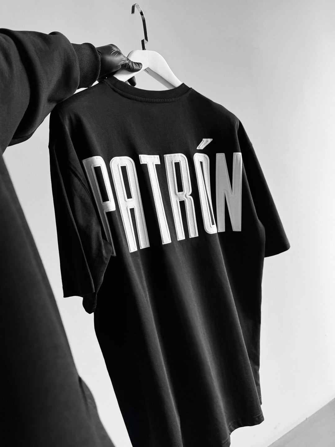 T-shirt Oversize Patron - Czarny