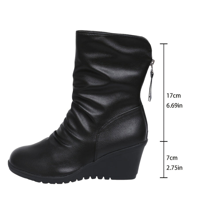 Smukły Wedge buty do połowy łydki