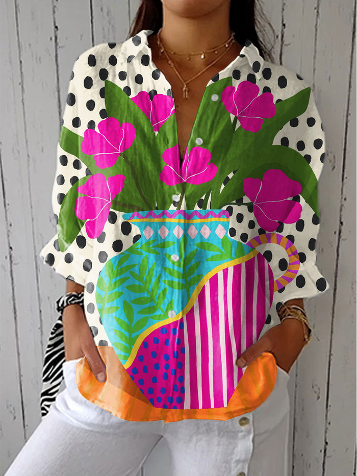 Stylowy Multicolor Blooming bluzka