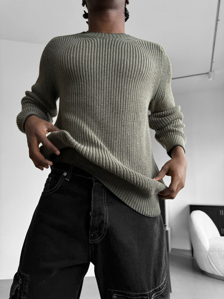 Oversize Prany Sweter - Khaki