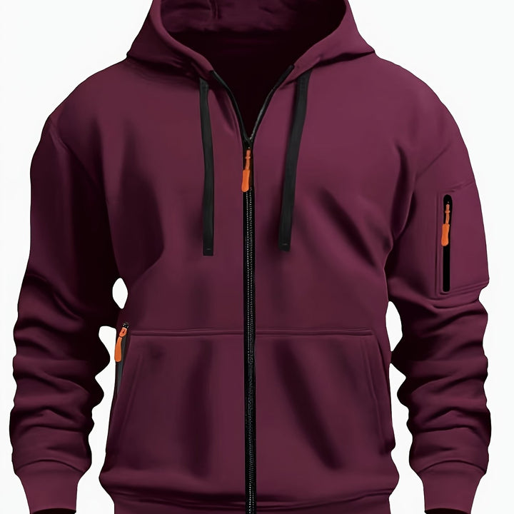 Codzienny Zip-Up bluza z kapturem