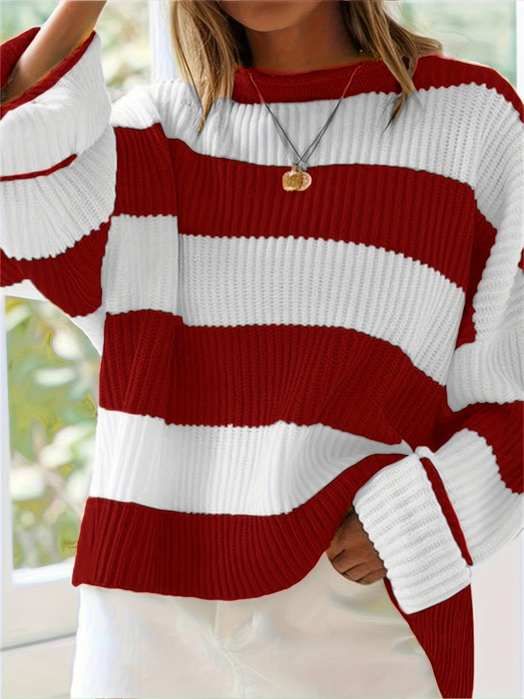 Swobodny Colorblock sweter
