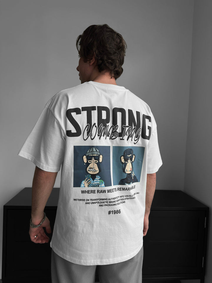 T-shirt Oversize Strong Combing - Ecru