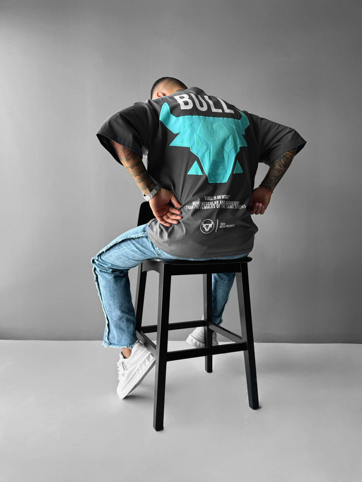 T-shirt Oversize Bull - Antracyt
