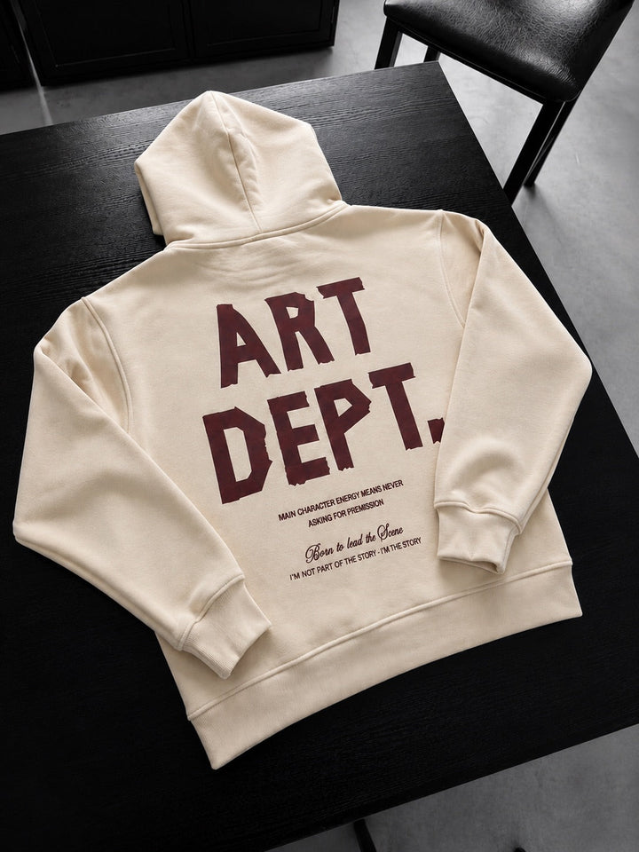 Oversize Art Dept. Hoodie - Beżowy