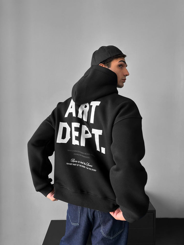 Oversize Art Dept. Hoodie - Czarny