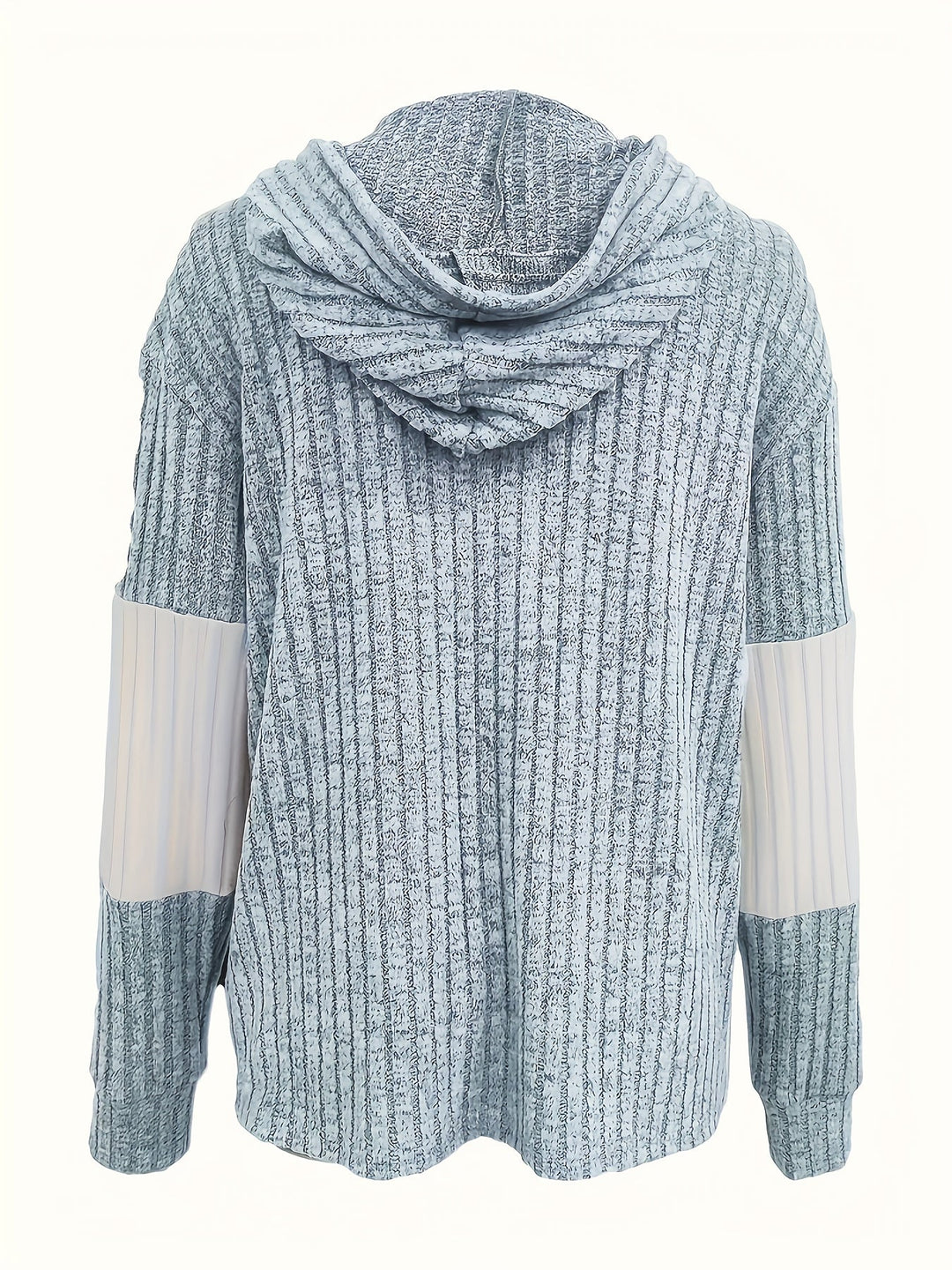 Przytulny blok kolorów Zip-Up bluza z kapturem