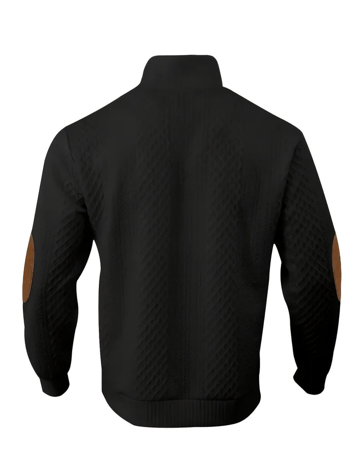 Wyróżniać się kołnierz guzik Henley sweter