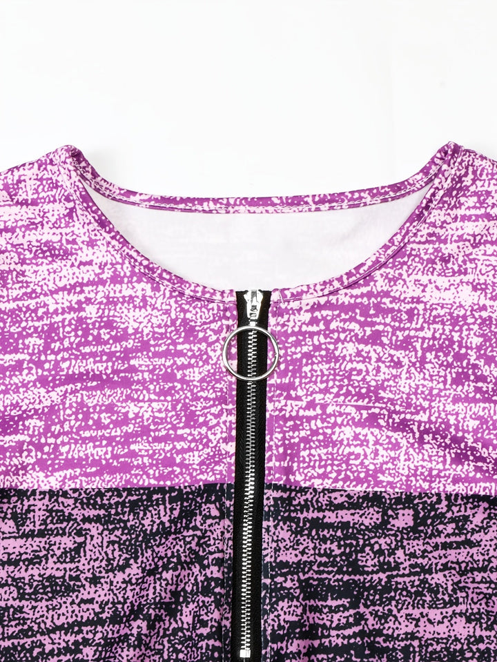 Colorblock zamek 1/4 top
