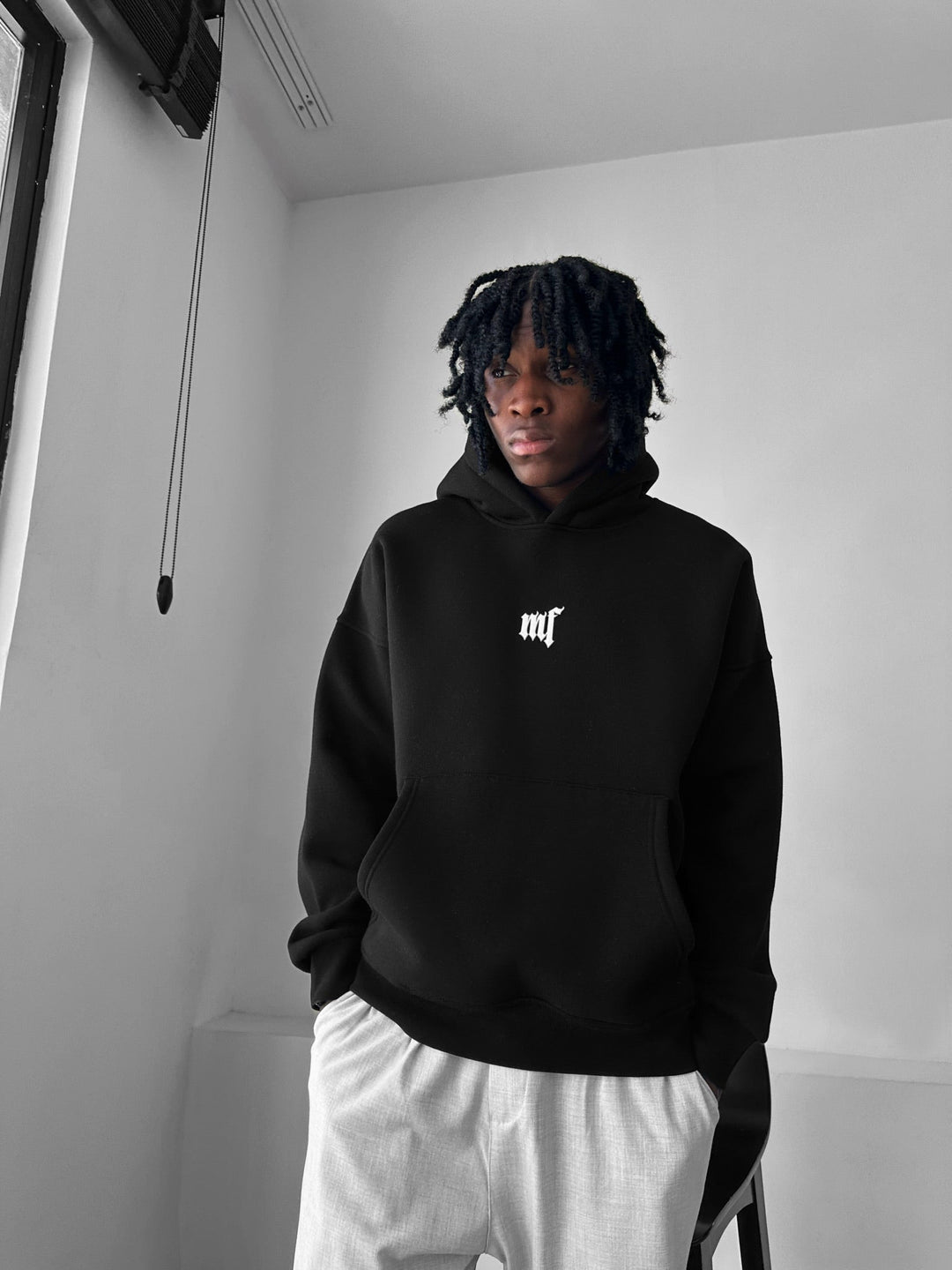 Oversize “EX” Hoodie - Czarny