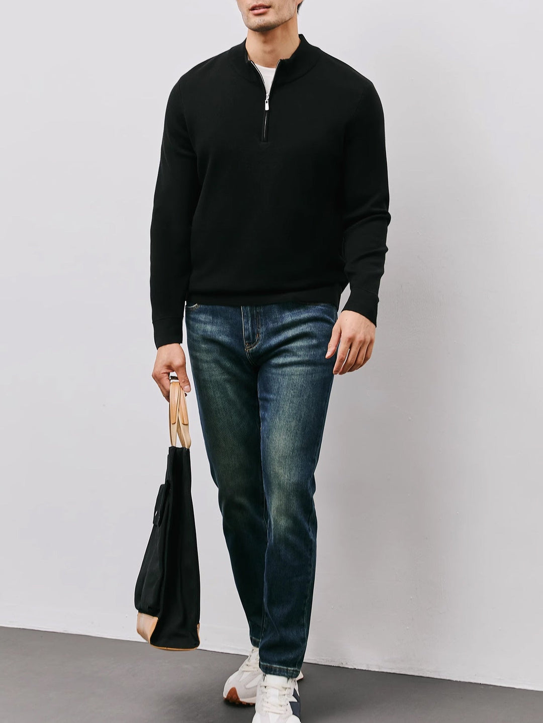 Elegancki zamek 1/4 sweter