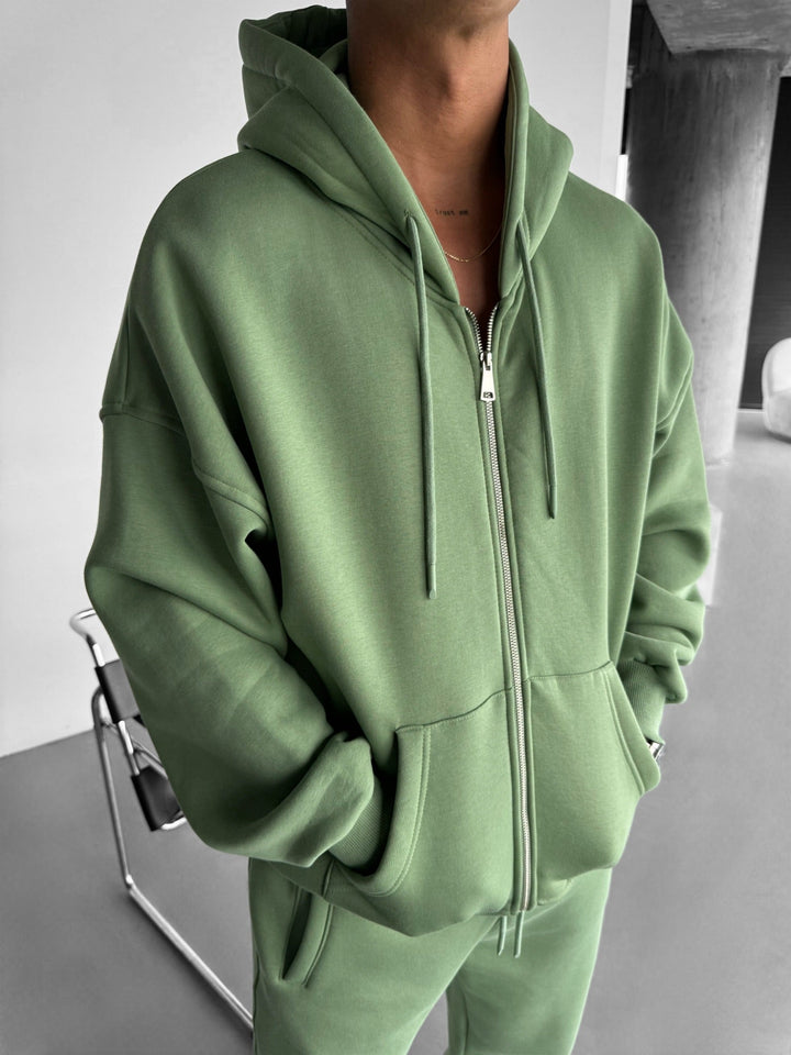 Oversize Basic Zipper Hoodie - Mchy