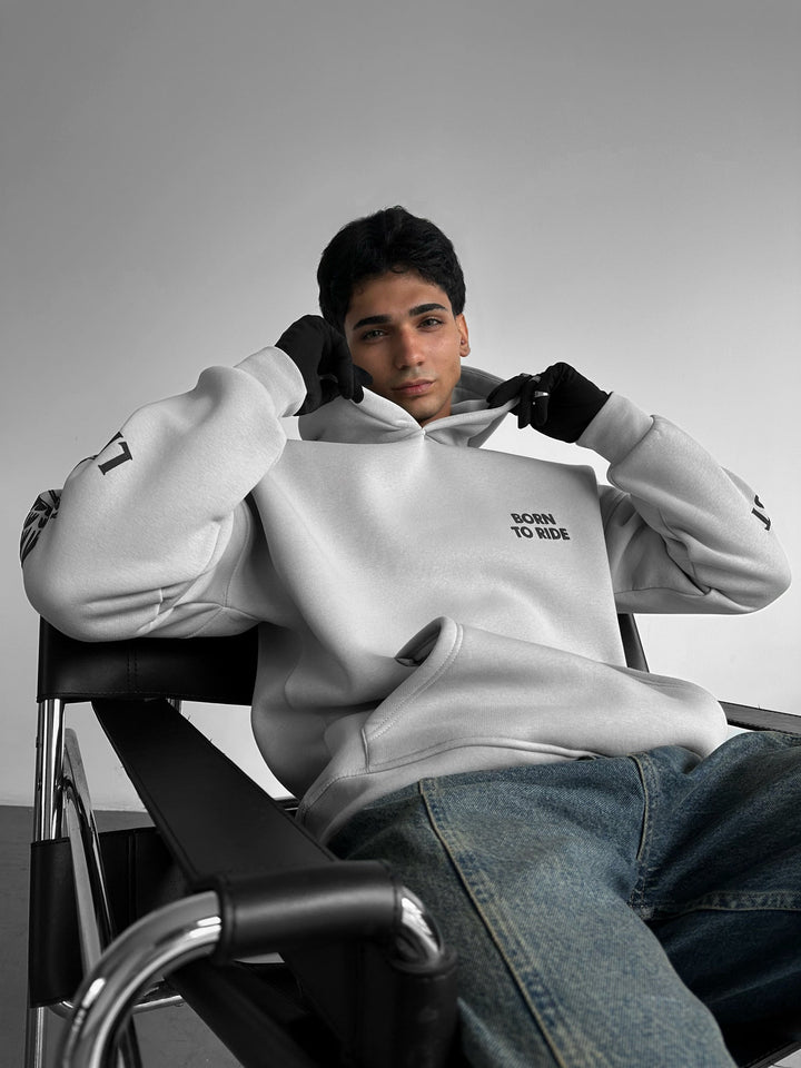 Hoodie Oversize Ride to Survive - Szary