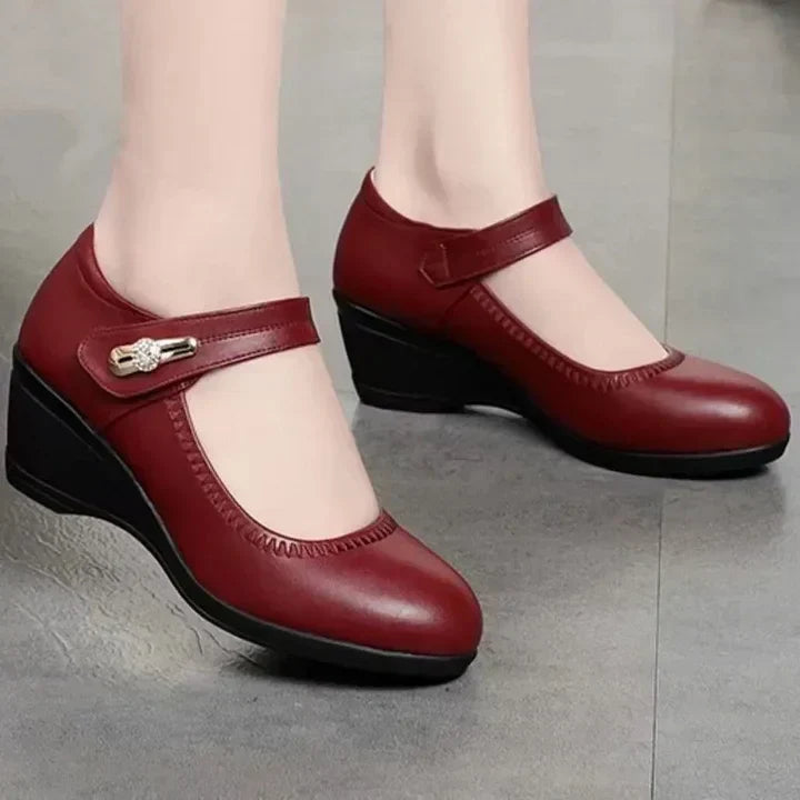 Elegancki średni-obcas komfort buty