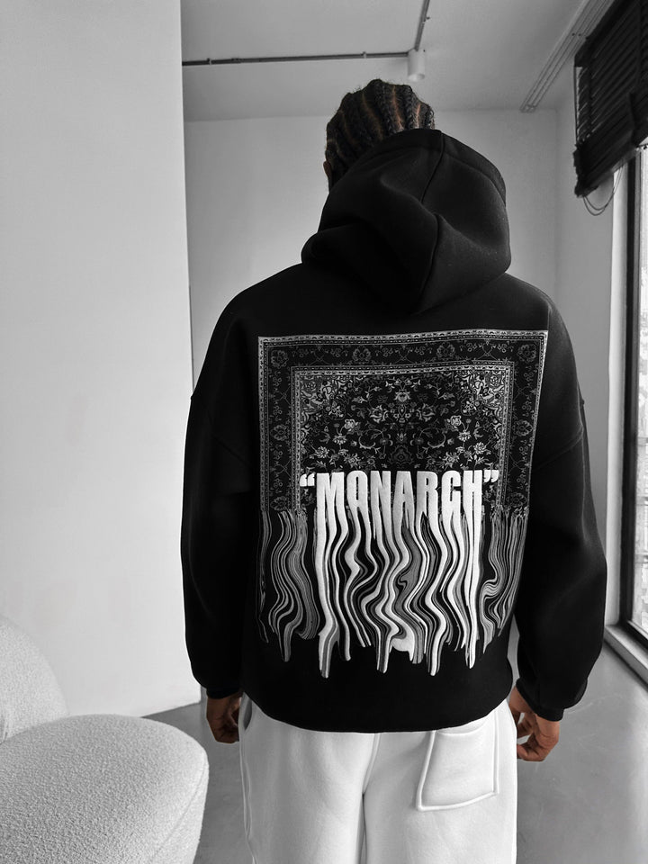 Oversize Monarch Hoodie - Czarny i Biały
