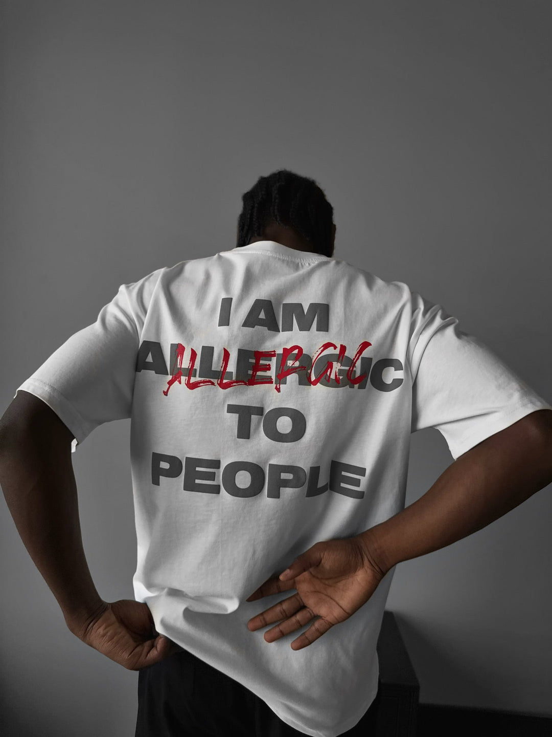 T-shirt Oversize Alergiczny - Ecru