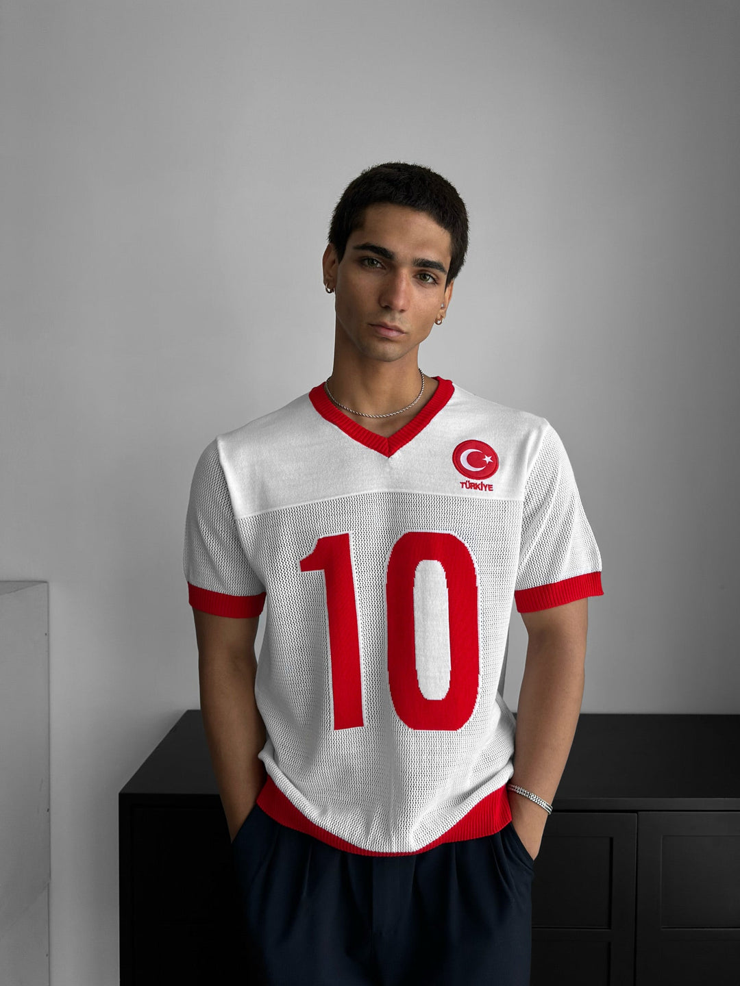 Oversize Türkiye T-shirt - Biały