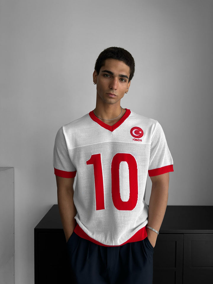Oversize Türkiye T-shirt - Biały