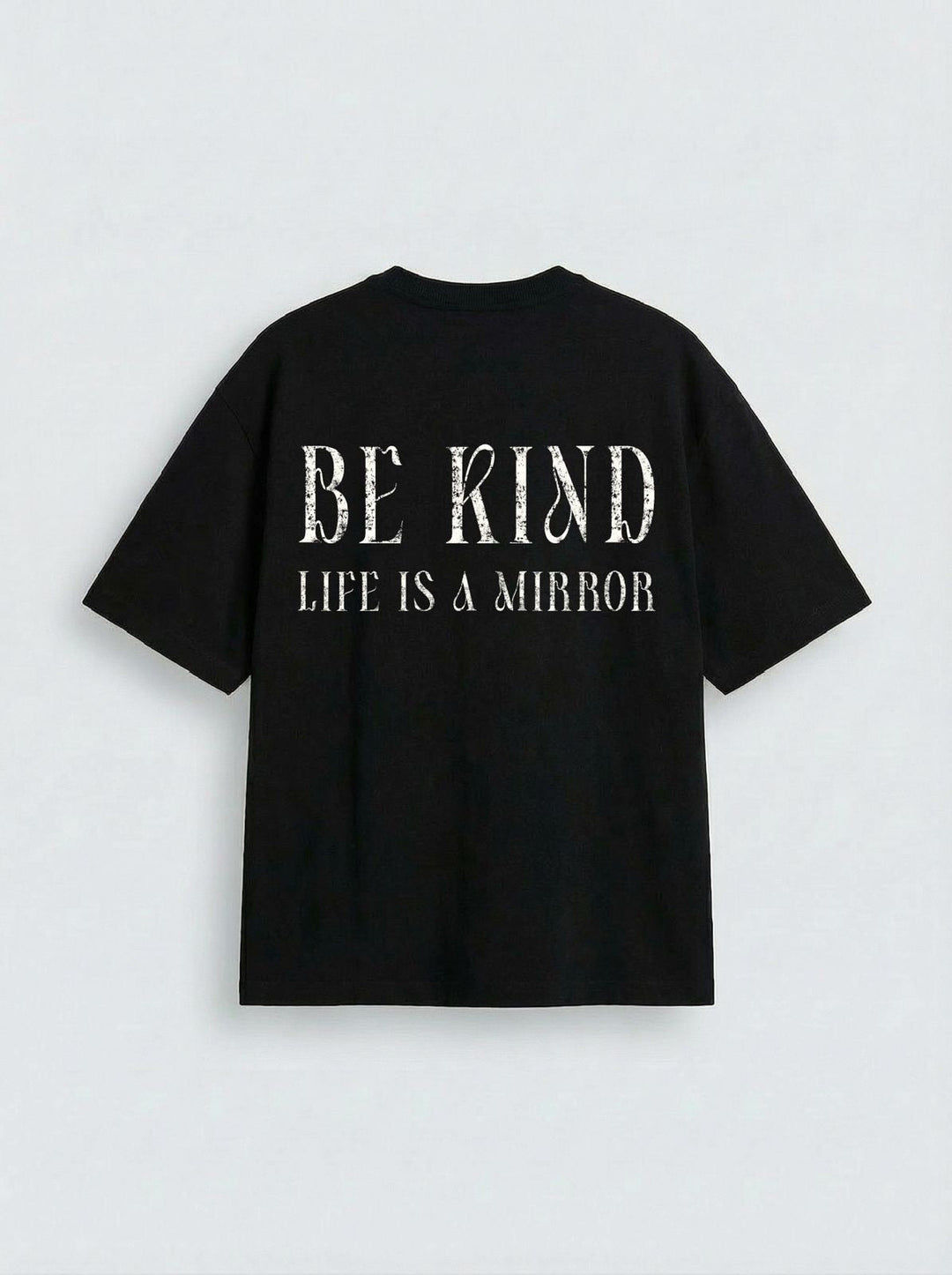 T-shirt Oversize Be Kind - Czarny