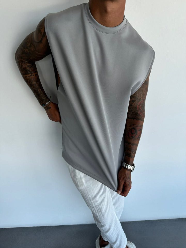 Oversize Diver Tanktop - Szary