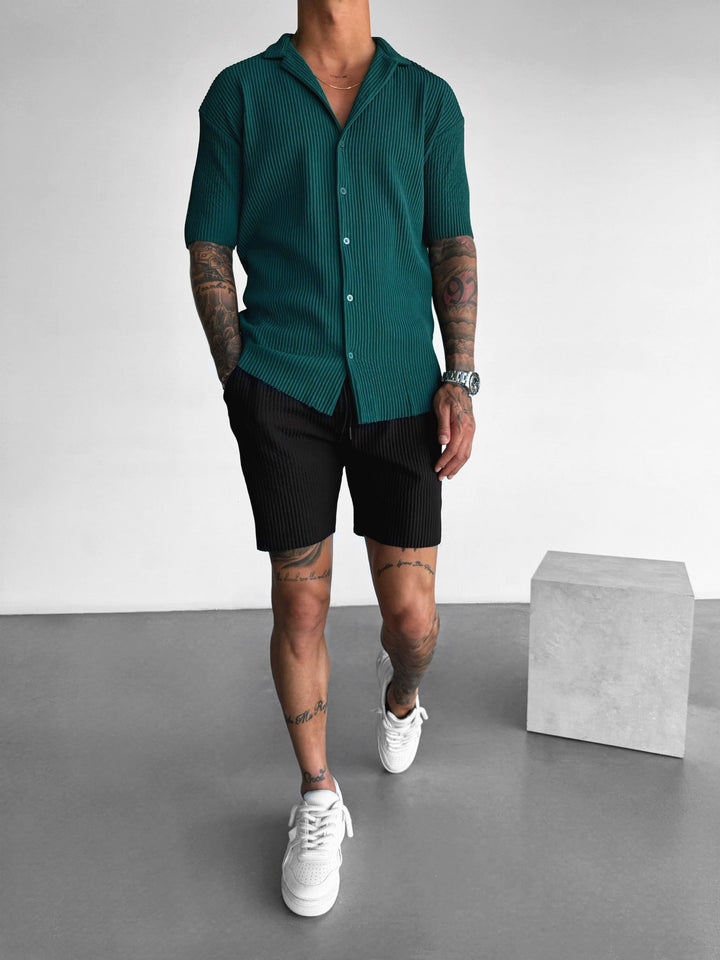 Oversize Ribbed Shirt - Las Deszczowy