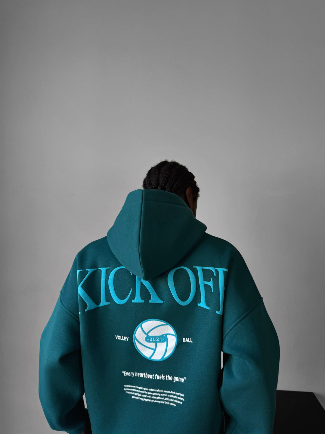 Oversize "KICK OFF" Hoodie - Morska Moszcz