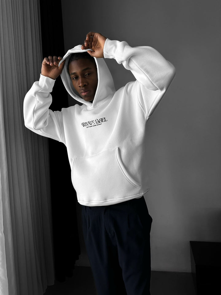 Hoodie Oversize z Prywatną Metką - Ecru