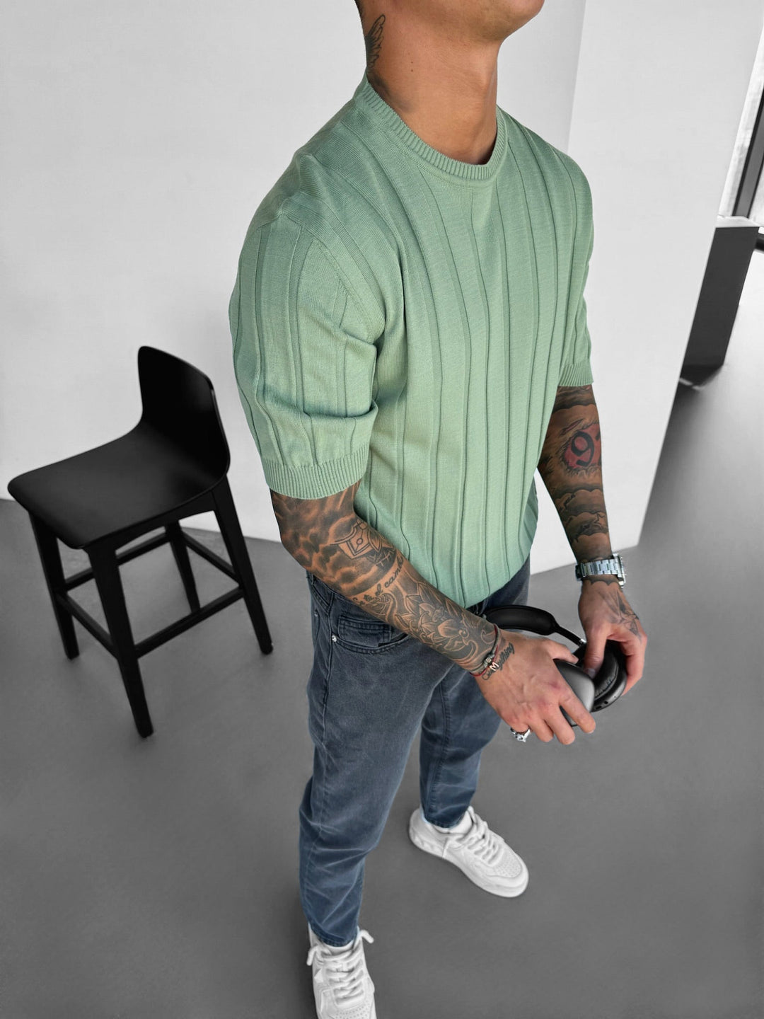T-shirt Regular Fit z dzianiny - Trawa