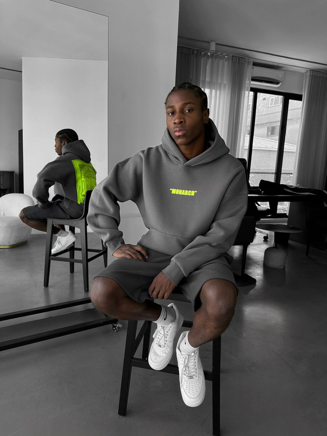 Oversize Monarch Hoodie - Antracyt