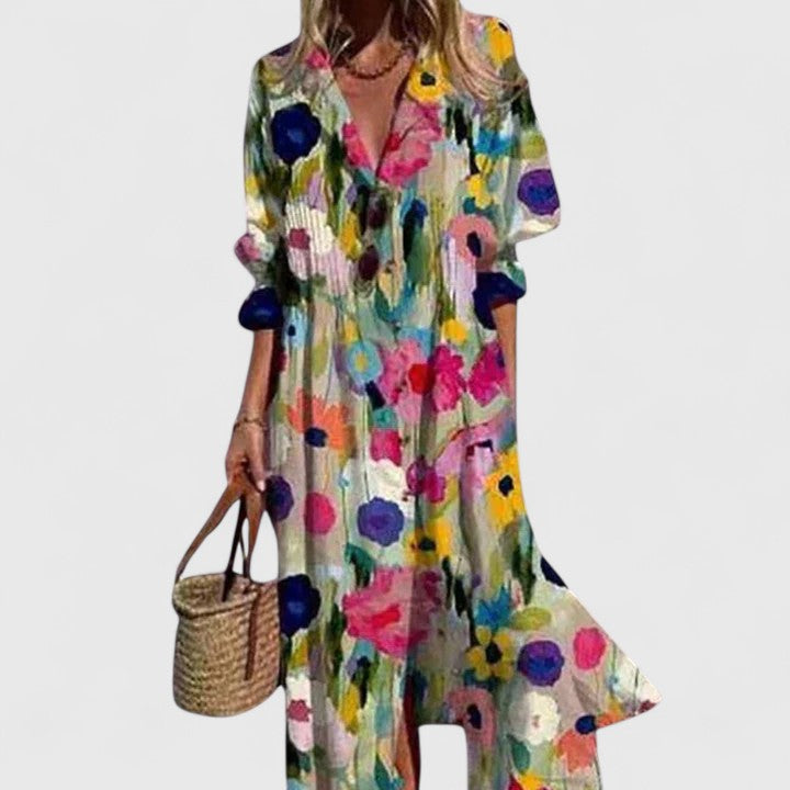 Elegancki Multicolor boho sukienka