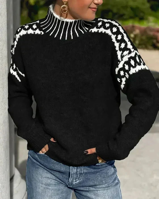 Przytulny wzorzysty sweter