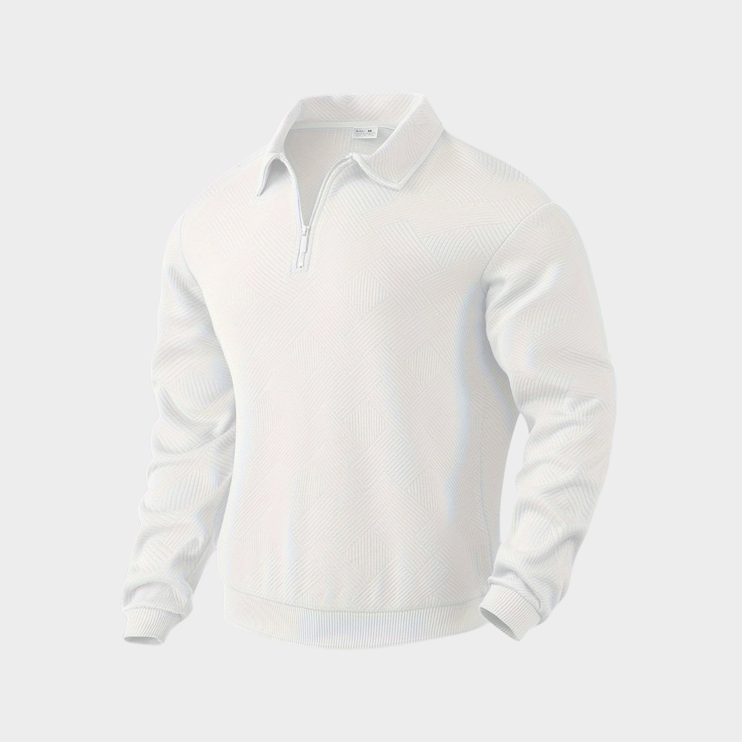 Fakturowany zamek 1/2 sweter