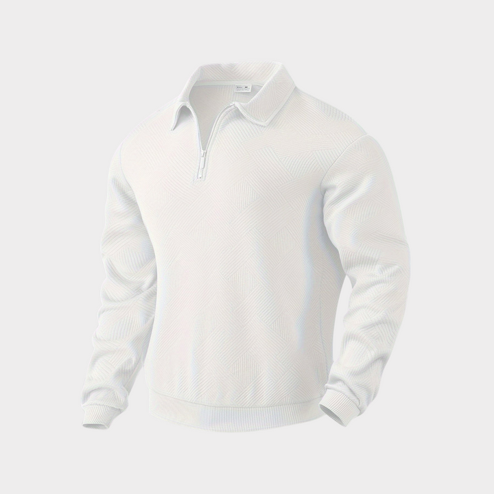 Fakturowany zamek 1/2 sweter