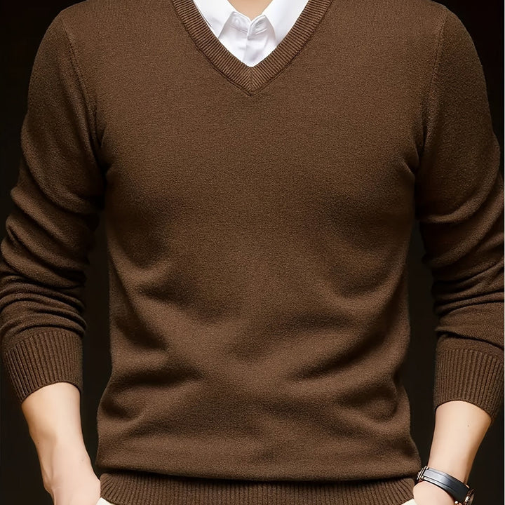 Elegancki sweter z dekoltem V
