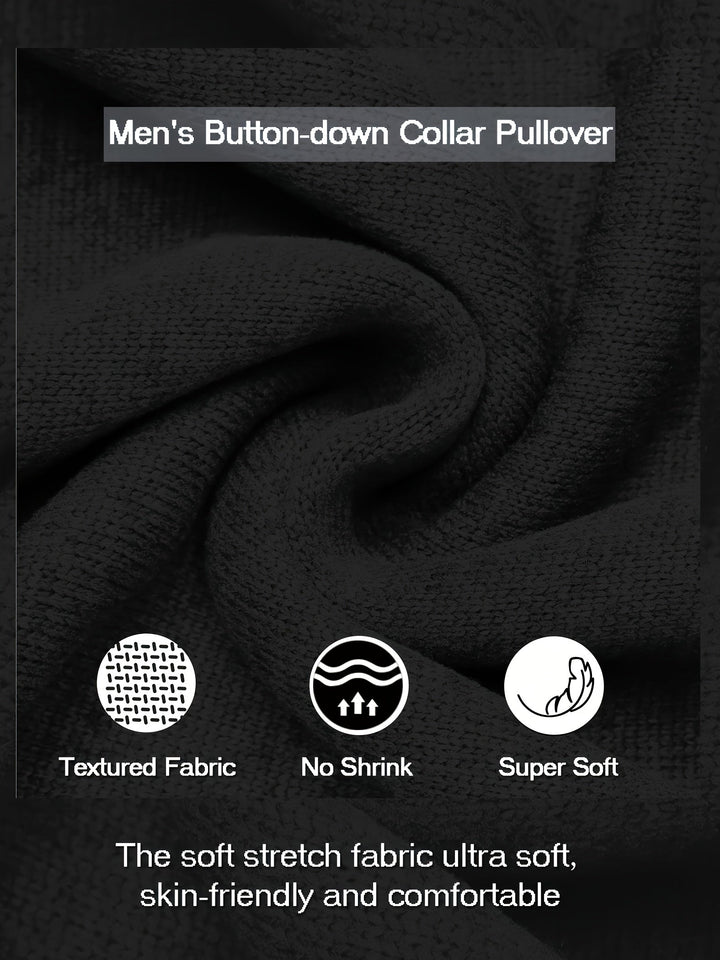 Luźny kołnierz Button-Up sweter