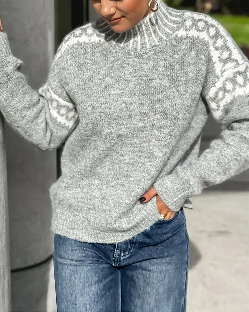 Przytulny wzorzysty sweter