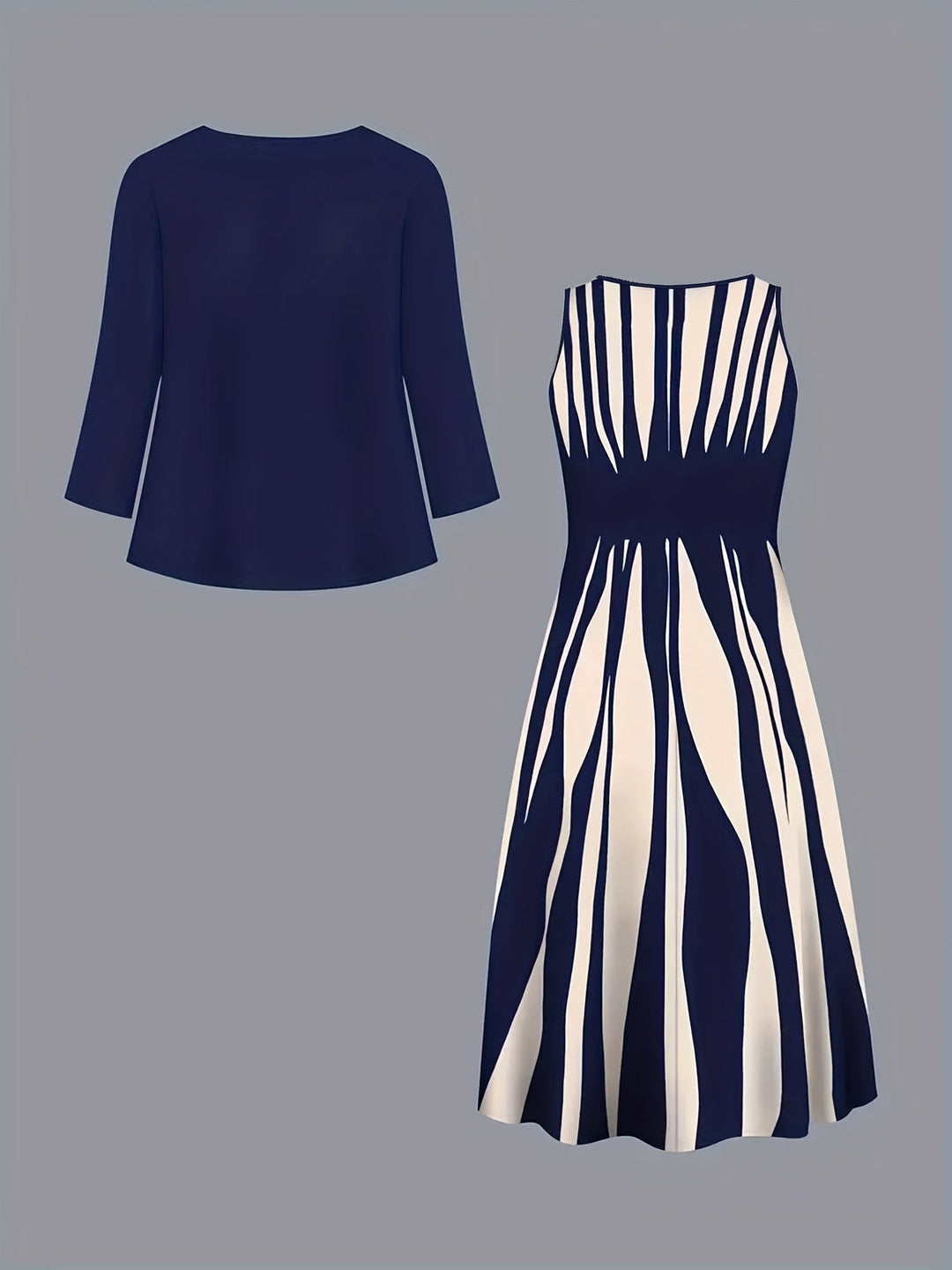 Two-Piece elegancki sukienka zestaw