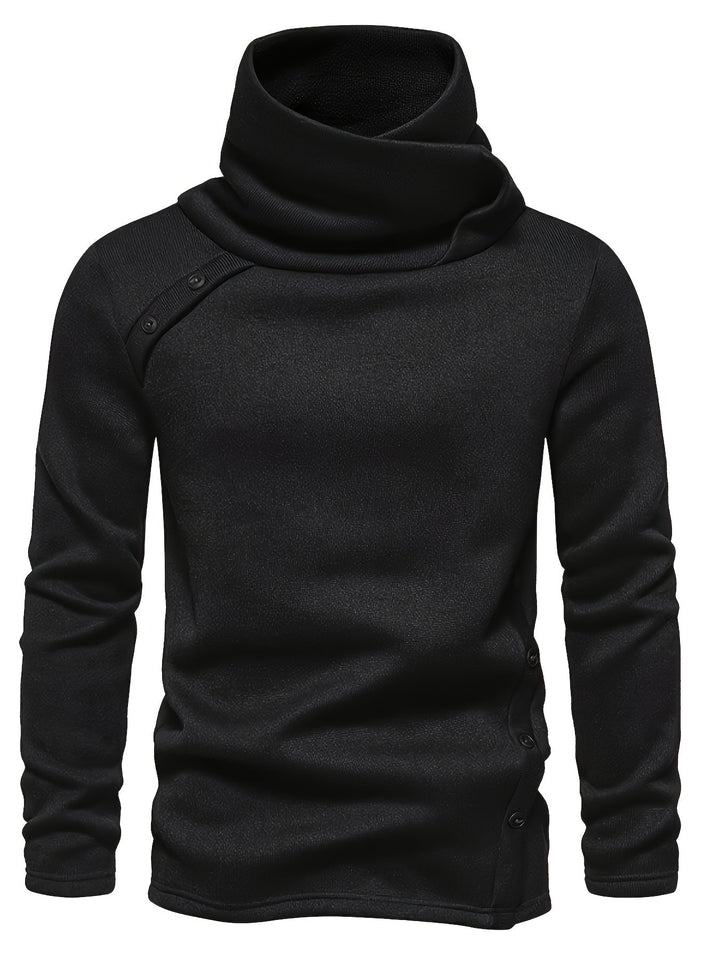 Luźny kołnierz Button-Up sweter
