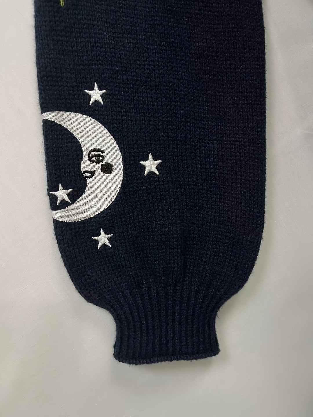 Celestial haftowany Lantern-Sleeve kardigan